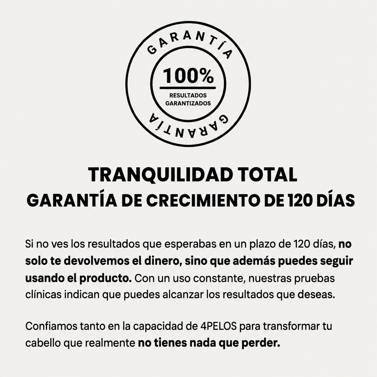 Garantía de satisfacción del Sistema de Micro-Infusión Capilar — resultados visibles